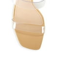 thumbnail image 4 of Schutz Ariella Acrylic Beige Square Toe Translucent Straps High Heels Sandals (light Nude, 5), 4 of 5