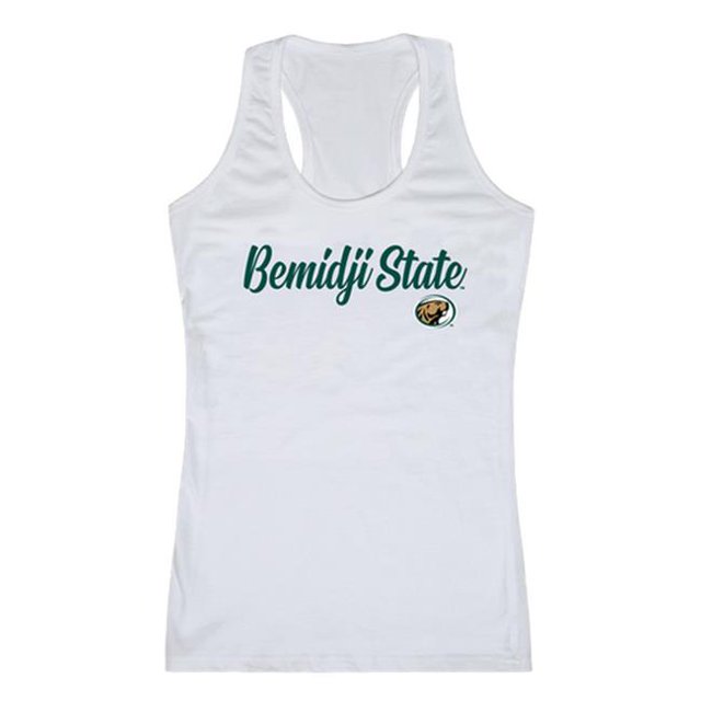 W Republic 557-266-WHT-04 Débardeur Script Bemidji State Beavers pour Femmes, Blanc - Extra Large