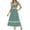 Green, variant on Tea Length Loose Dress for Women Dot Print Vacation Ruffle Swing Hem Short Sleeve Clothing Summer Beach V Neck Sundress Retro Boho