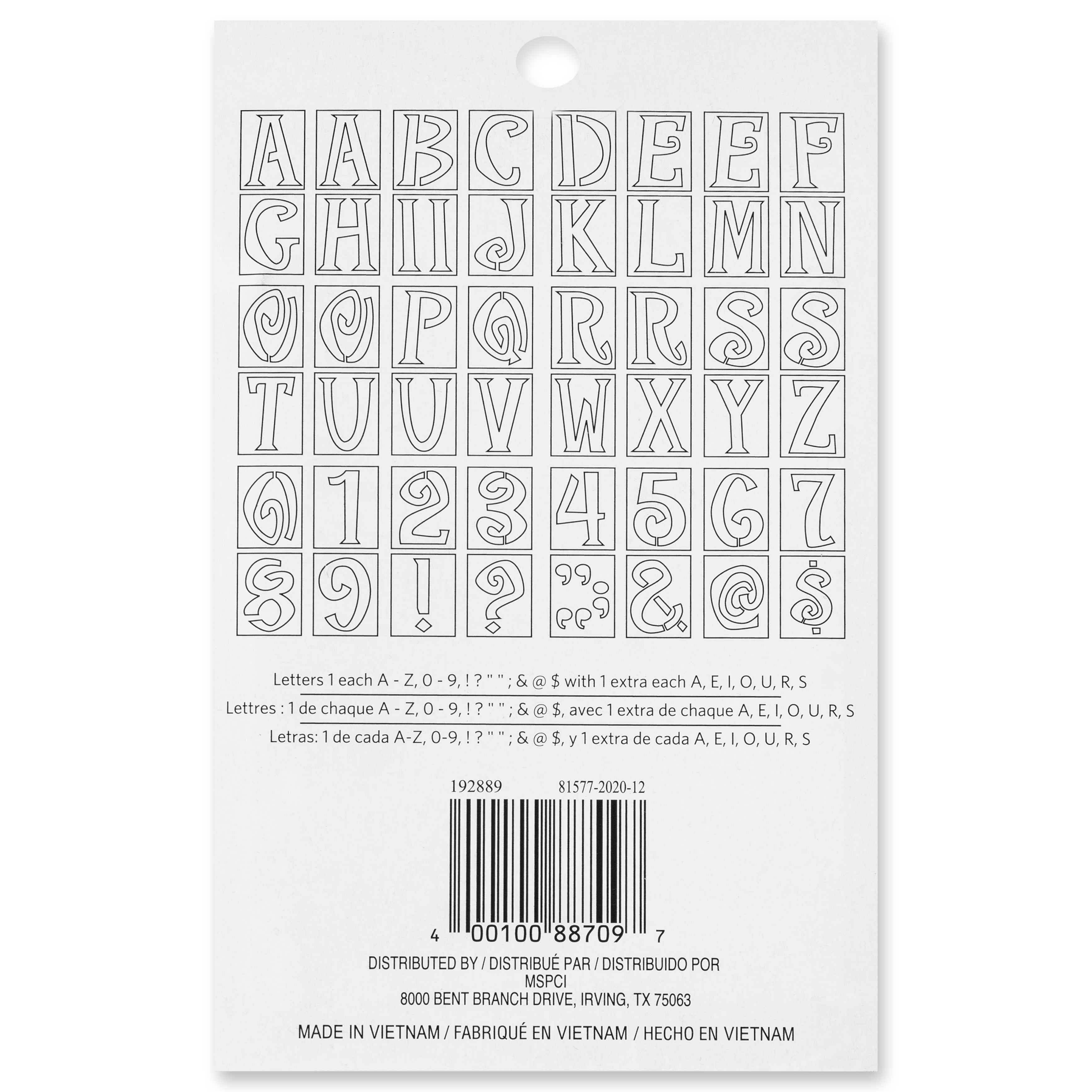 Craft Smart 4" Genie Alphabet Paper Stencils, 6 Pack