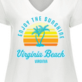thumbnail image 4 of Inktastic Summer Enjoy the Sunshine Virginia Beach Virginia in Blue Women's Plus Size V-Neck T-Shirt, 4 of 5