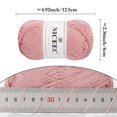 thumbnail image 2 of NICEEC 4 Skeins Soft Baby Yarn 100% Cotton Yarn for Crochet Knitting 4 Ply Yarn Blanket Yarn for DIY Craft Fingering Weight Yarn Total Length 4×175yds/4×50g-Pink, 2 of 6
