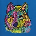 thumbnail image 2 of Colorful Majestic Neon Atric Wolf | Dean Russo Art Animal Lover Mens Long Sleeve Shirt, Royal, XL, 2 of 5