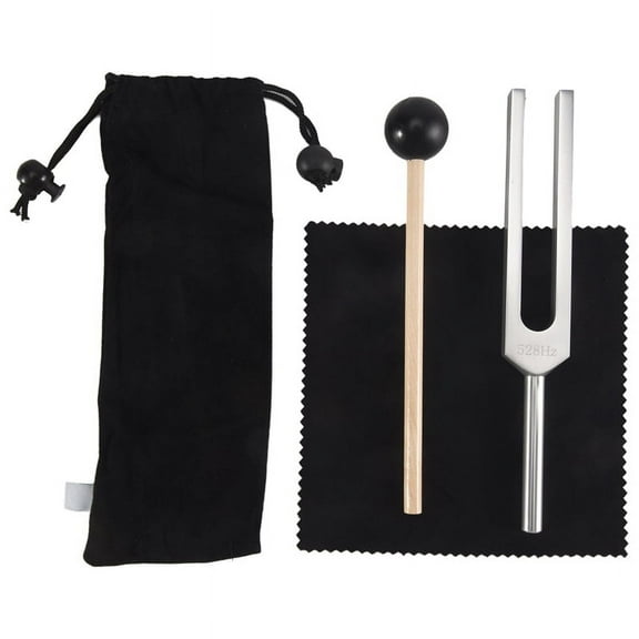528 Hz Tuning Fork, Silver Tuning Forks 528 Hz for Musical Instrument, Meditation, Relaxation