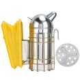 thumbnail image 2 of Pointed Beehive Smoker with Heat Protection Board Stainless Steel Bee Smoker for Bee House, 2 of 5