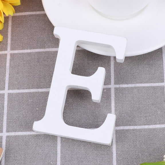 Toyvian wall decor letters Letter E Ornament White Decorative Store 1Set