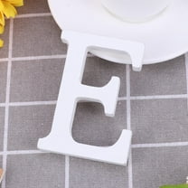 Raindrops White Standing Wood Letter E for Decoration DIY Alphabet Wedding Birthday Party Home 8cm