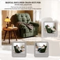 thumbnail image 4 of Recliner Chair, PAPROOS Reclining Chair with 2 Side Pockets, Plush Cloud Home Theater Recliner with with Fixed Base, Manual Recliner for Adults for Living Room Bedroom, Army Green, 4 of 9