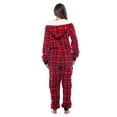 thumbnail image 4 of Diconna Pyjamas de Noël pour Femmes Pyjama à Manches Longues Zip en Polaire à Capuche Hiver Vêtements de Nuit, 4 of 4