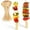 Beige-C, variant on Koadzawe 100Pcs Bamboo Wood Paddle Picks Skewers Toothpicks For Cocktail，Appetizers，Fruit，Sandwich， Snacks, Package Of 100 Wooden Paddle Pick Skewer,Party Forks Appetizer Picks
