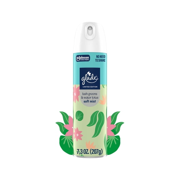Glade® Odor Fighting Soft Mist Air Freshener Room Spray, Lush Greens & Water Lotus, 7.3oz., 1 Count