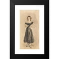 thumbnail image 2 of William Henry Hunt 11x18 Black Modern Framed Museum Art Print Titled - Study of a Young Girl, with Ringlets, in a Black Evening Dress (ca. 1830), 2 of 5