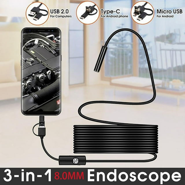Appareil Photo 8 mm Mince pour Android IOS Véhicule Longueur 2 m