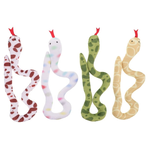 KAKOWELY 4 juguetes interactivos de serpiente para gatos, divertidos juguetes de serpiente resistentes al desgaste, accesorios para gatos.