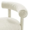 thumbnail image 6 of Side Dining Chair, Ivory White, Fabric, Kitchen Cafe Bistro Hospitality Restaurant, Modern Contemporary HB34832, 6 of 9