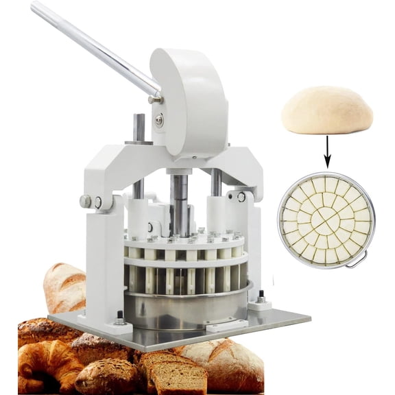 36PCS Manual Dough Cutter Divider Table Top Dough Divider Hand Press Bread Maker Dough Dividing Machine Stainless Steel