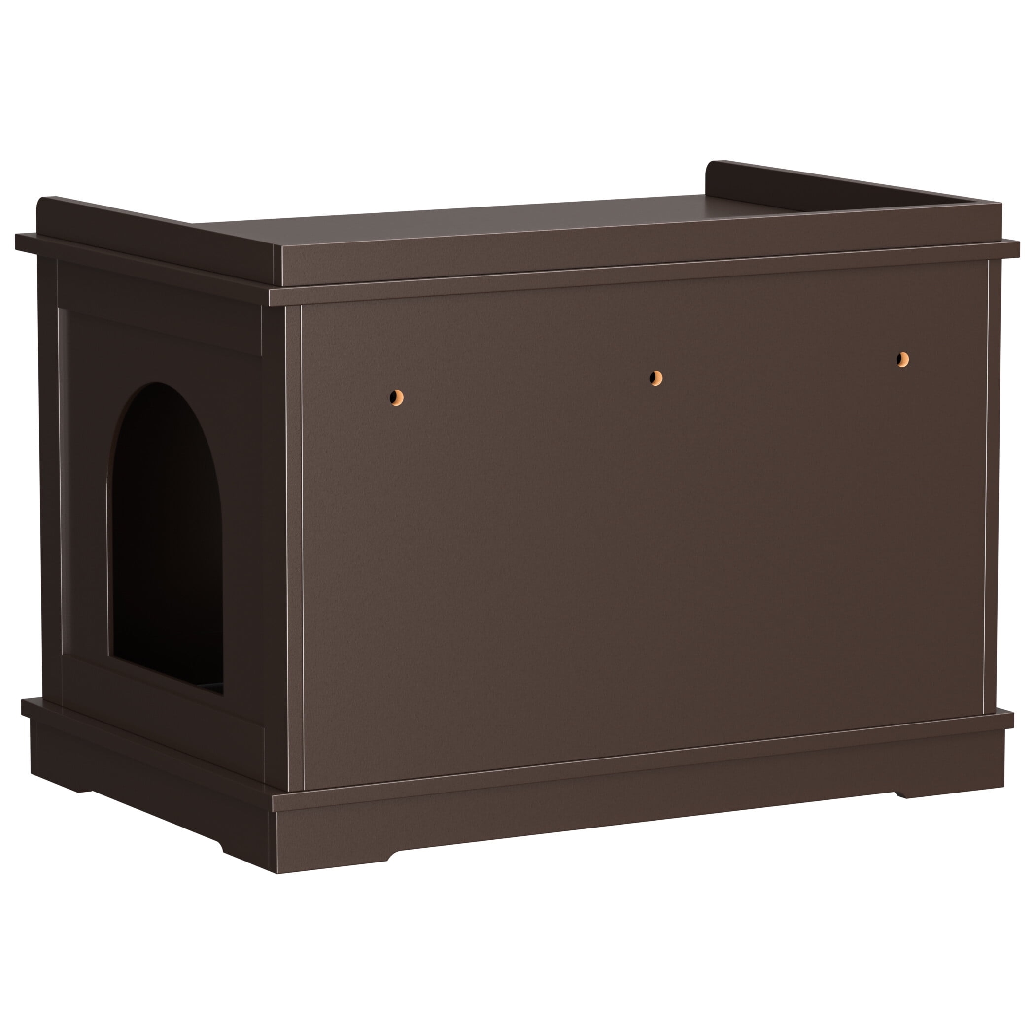 ZENY Double Door Cat Washroom Hidden Cat Litter Box Enclosure Storage Cabinet MDF Frame Pet Cat House, Brown