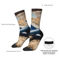 thumbnail image 4 of Haiem Airplane World Map Adventure Pattern Crew Socks – Soft & Durable Moisture-wicking Socks, Stay-Up Fit for Business, Work, and Casual Wear Size 5-11, 4 of 6