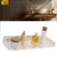thumbnail image 5 of Bathroom Shelves Acrylic Space Saving Hole Free Floating Wall Mounted Hanging Shelves for Bathroom Sink Transparent Stone Pattern, 5 of 5