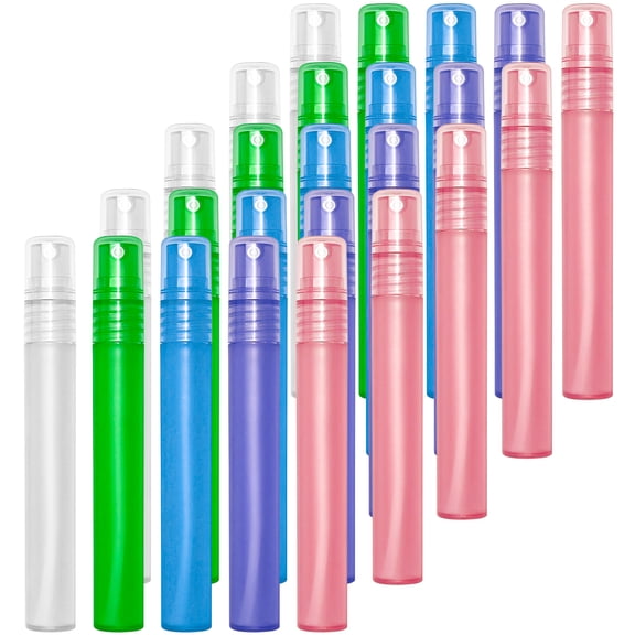 25 Pack 10ml Refillable Perfume Atomizer Bottles, Portable Travel Perfume Spray Bottle with Fine Mist Sprayer, Leakproof Mini Fragrance Containers for Purse, Vacation & Daily Use