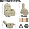 thumbnail image 2 of Power Lift Recliner Chair with Heat and Massage, Lift Chairs for Standing Assistance, 2 Cup Holders, 4 Pockets, USB Charge Port, Breathable Leather, 2 of 6