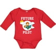 thumbnail image 3 of Inktastic Future Pilot Airplane for Boys Boys Long Sleeve Baby Bodysuit, 3 of 5
