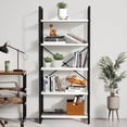 thumbnail image 3 of axGear Storage Rack Modern White Shelves 5 Tiers Bookshelf Kitchen Living Room, 3 of 8