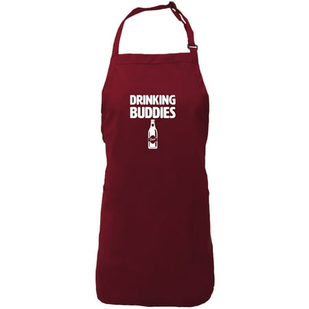 

Drinking Buddies Apron with 2 patch pockets