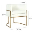 thumbnail image 5 of TOV Furniture Giselle Cream Velvet Dining Chair with Gold Frame, 5 of 7