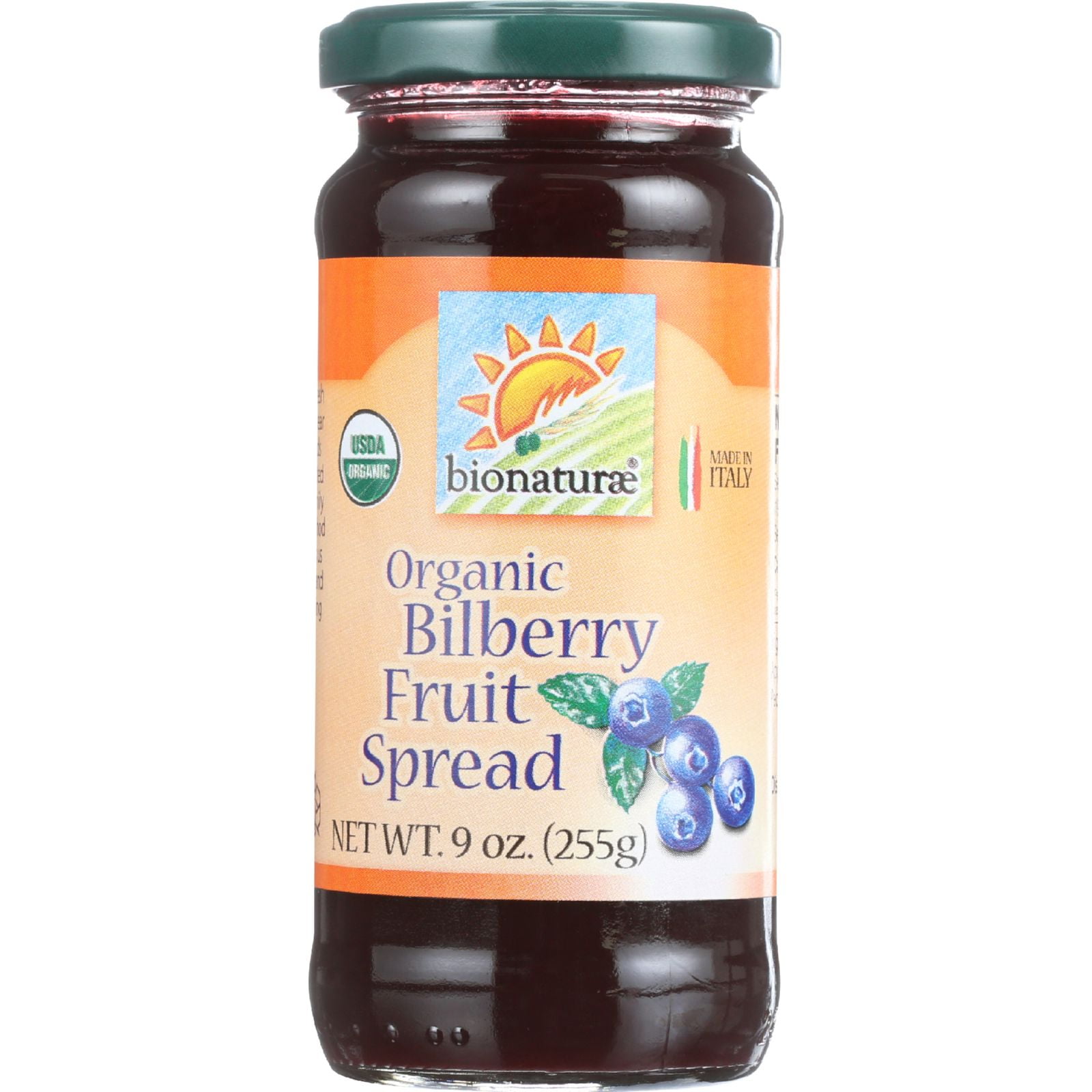 Bionaturae Organic Fruit Spread Bilberry 9 oz