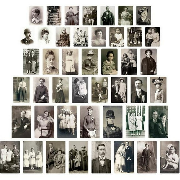 Idea-Ology Found Relative Vintage Portraits-45/Pkg