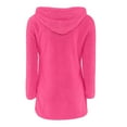 thumbnail image 4 of UACY Teen Girls Fuzzy Hoodies Cute Sherpa Plush Pullover Hooded Sweatshirts Kids Plain Soft Fleece Winter Sweater Outwear (Hot Pink, 11-12 Years), 4 of 4