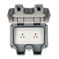 thumbnail image 1 of Waterproof Wall Power Socket, 15A IP66 Outdoor Waterproof Power Outlet US Plug 110V PC 2 Sockets  for Factory, 1 of 7