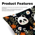 thumbnail image 2 of Panda Set of 2 Velvet Throw Pillow Covers with Unique Patterns in 16x16, 18x18, and 20x20 Inches for Various Occasions - Throw Pillow Inserts Included, 2 of 6