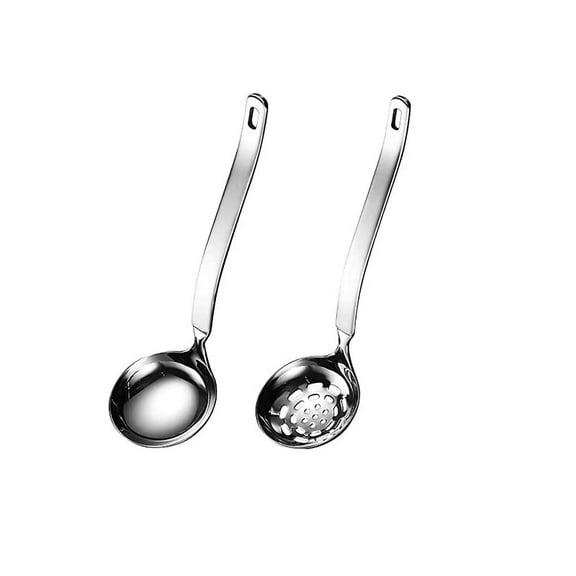 i Kito Soup Ladle Spoon & Soup Ladle with Holes 2pack, Home Serving Soup Scooper, Metal Ladle Strainer Dishwasher Safe