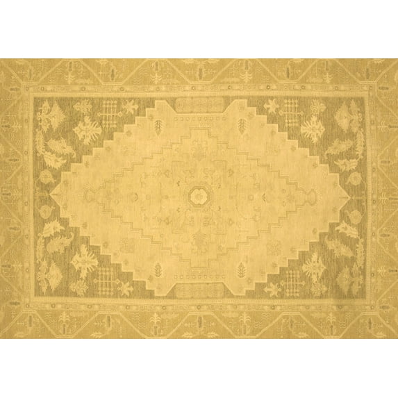 Ahgly Company Indoor Rectangle Oriental Brown Modern Area Rugs, 6' x 9'