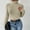 Beige, variant on cllios Womens Cropped Sweaters Knit Long Sleeve Top Tight Turtleneck Sweater Tunic Stretch Pullover Jumper Fall Sweaters for Women 2022
