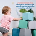 thumbnail image 5 of ECR4Kids SoftZone Quad Fold-N-Go Mat and Patchwork Toddler Blocks, Soft Play, Contemporary, 13-Piece, 5 of 9