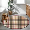 thumbnail image 3 of Round Rugs 3Ft, Buffalo Plaid Round Area Rug Washable Indoor Throw Carpet, Modern Farmhouse Colorful Checkered Small Non Slip Circle Rug for Bedroom Living Room Home Decor Aesthetic, 3 of 8