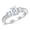 Platinum, variant on Houston Diamond District 3.75 Carat LAB GROWN DIAMOND Channel Set 3 Three Stone Princess Cut Diamond Engagement Ring (E-F Color VS2-SI1 Clarity 3 Ct Center) 14K White Gold Pear Shape Size-9
