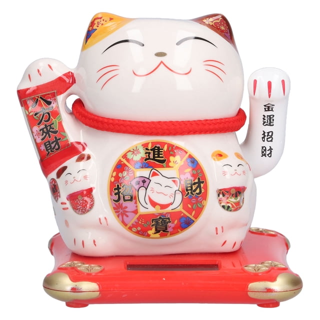 Oubit Fortune Cat,Ceramic Wealth Welcoming Cat Fortune Cat Decor Home Decoration Built to Last