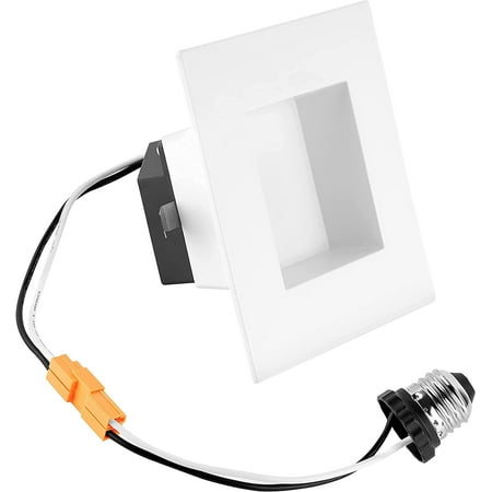 

Light Blue USA 4 inch 11W (100W) Square LED Downlight Retrofit 2700K-5000K Selectable 700 LM Smooth Finish