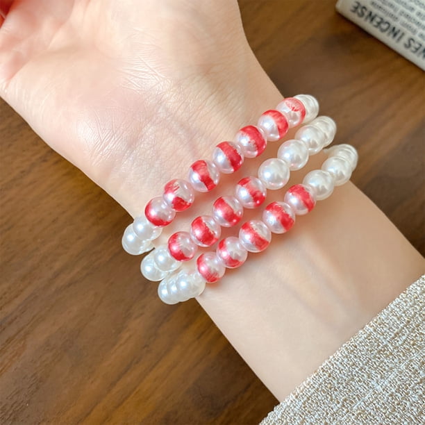 Pendientes de borlas de perlas de Halloween, pulsera, collar, estilo retro francés, cadena de clavícula, joyería de alta gama, perlas de imitación de plástico.