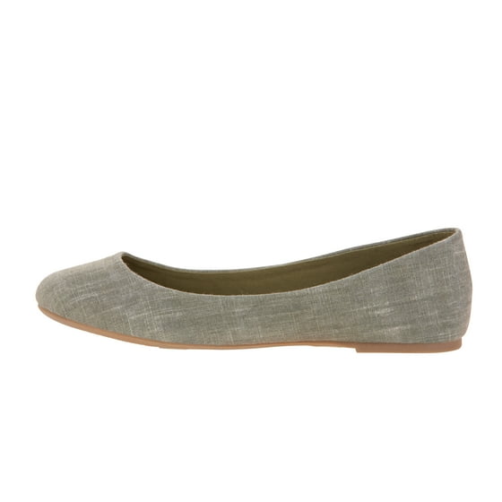 time and tru black ballet flats
