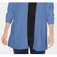 thumbnail image 3 of Karen Scott Women's Open Front Cardigan Blue Size Petite Small, 3 of 3
