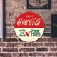 thumbnail image 1 of Carta Redonda Vintage Metal Sign Placa Retro Classic Bar Pub Club Accesorios Likrtyny Arte Deco, 1 of 8