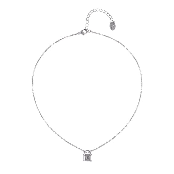 Time and Tru Silvertone Padlock Initial "B" Necklace