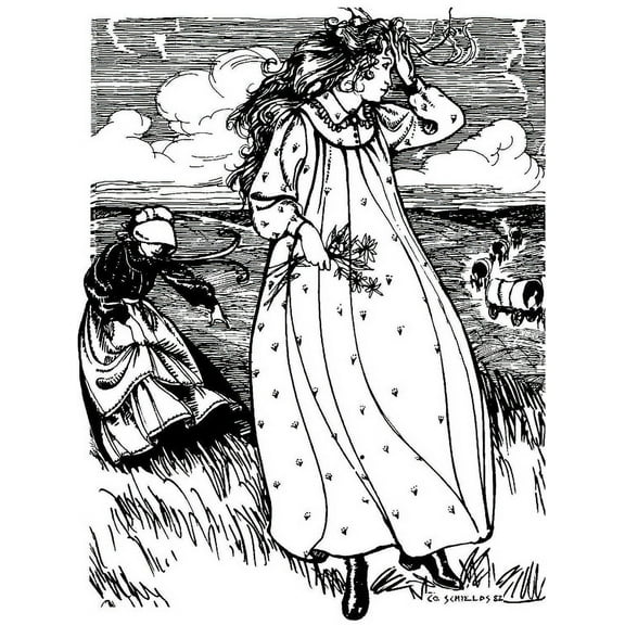 Folkwear Prairie Dress #201 - 1800's Gown Frock Apron American Out West Reproduction Sewing Pattern (Pattern Only) folkwear201