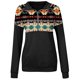 thumbnail image 5 of Moda mujer manga larga otoño impresión cremallera blusa sudaderas jerseys camisas Tops Fridja  fhghd2585, 5 of 7