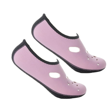 

Rainbow 3MM Unisex Beach Socks Swimming Diving Surfing Shoes Non- for slip Pink XXL
